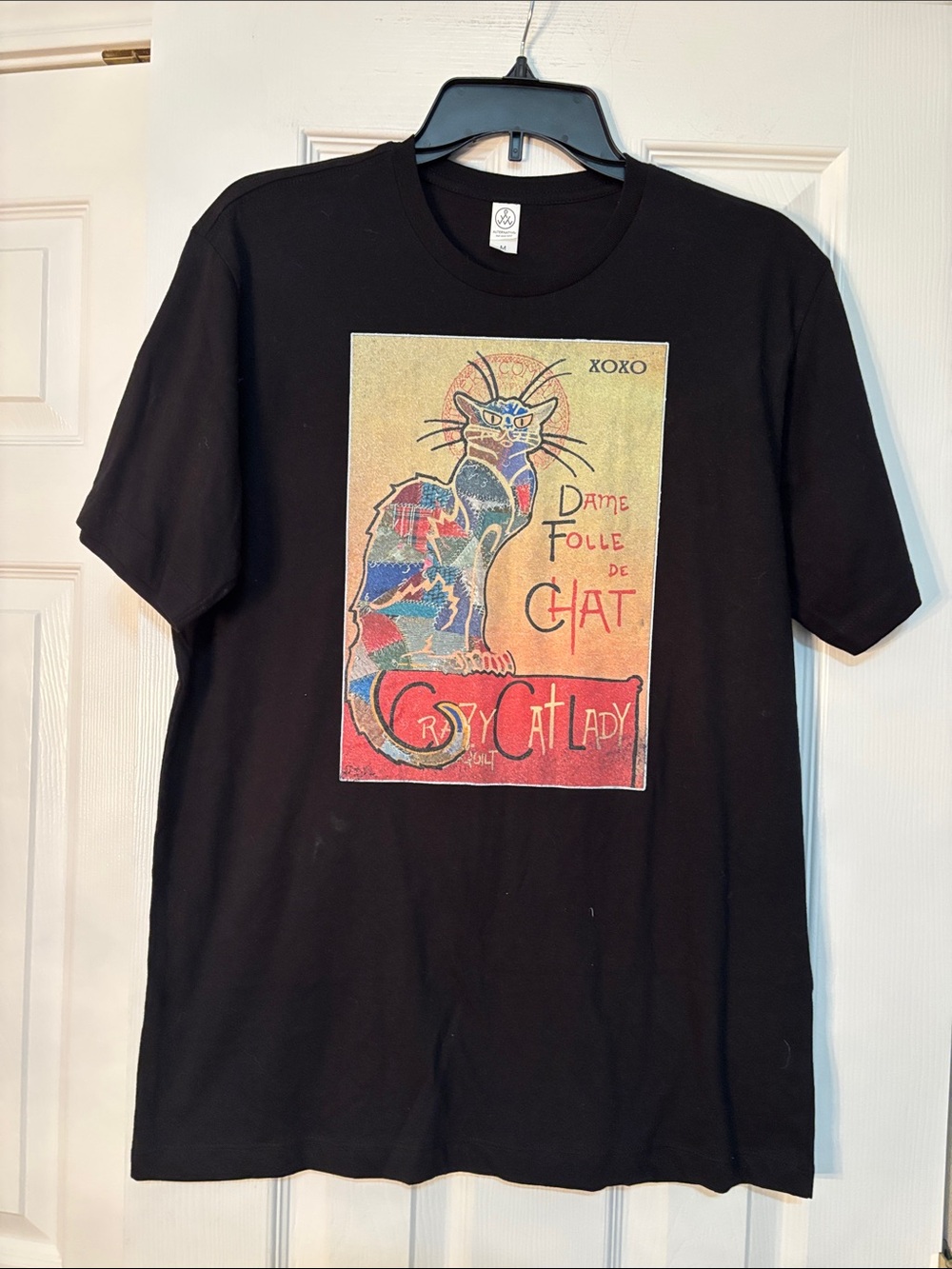 Alternative Black "Crazy Cat Lady" Multicolor Graphic Tee